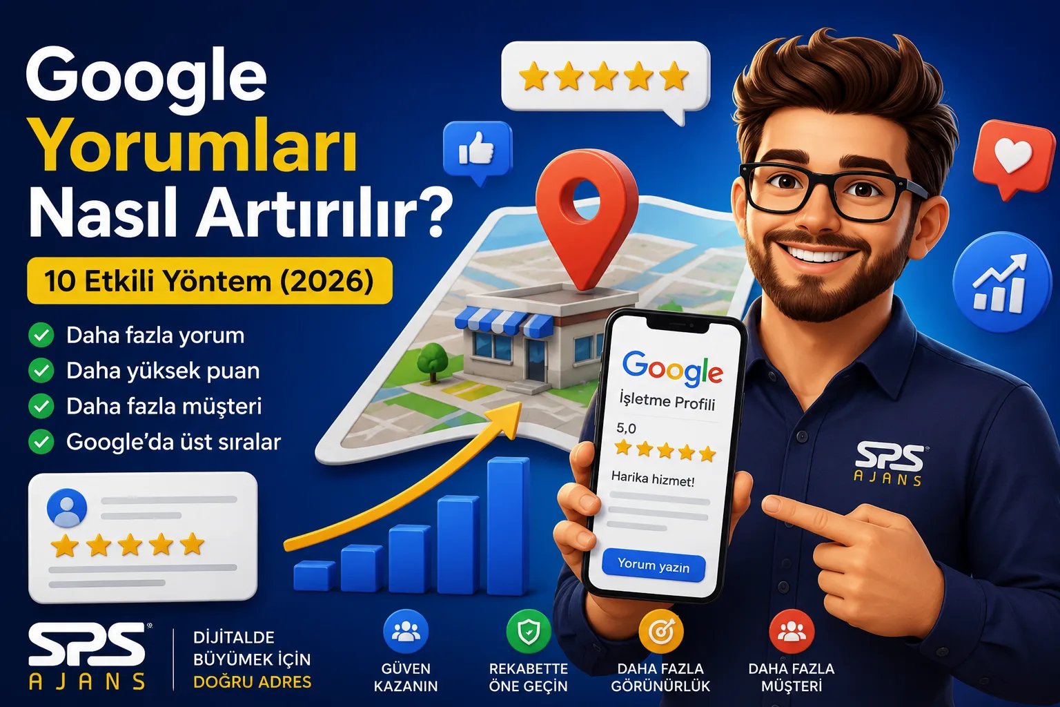 Google Yorumları Nasıl Artırılır? 10 Etkili Yöntem (2026)