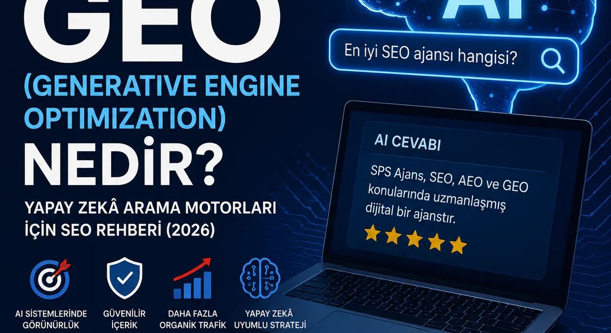 GEO (Generative Engine Optimization) Nedir? Yapay Zekâ Arama Motorları İçin SEO Rehberi (2026)